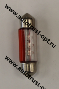 Светодиод 24V AC-3 RED FE-T10x36 S8.5 (салон, номерн. знак) Маяк