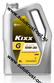 GS KIXX G 10W30 SJ (п/синт)  4л Желез. банка