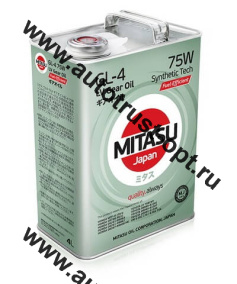 Mitasu ULTRA LV GEAR OIL GL-4 75W трансмиссионное масло (синт) 4л.MJ-420/4