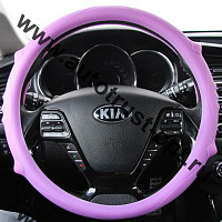 AUTOPILOT Оплетка на руль силикон Модель №4 (M 35-40,  цвет Фиолетовый)