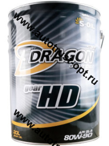 Dragon HD 80W90 GL-5 трансмиссионное масло 20л