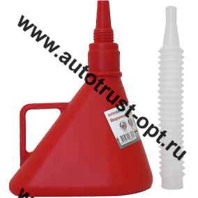 Воронка пластиковая с гибким узким носиком AutoStandart 108317 (красная)