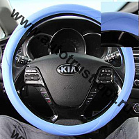 AUTOPILOT Оплетка на руль силикон Модель №2 (M 35-40,  цвет Синий)