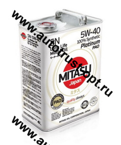 Mitasu PLATINUM PAO 5W40 SN (синт) 4л. MJ-112/4