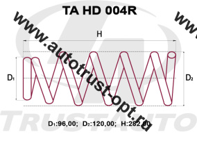 Пружина ТrustАuto TAHD004R (HONDA CR-V RD5/RD7 (01-06)