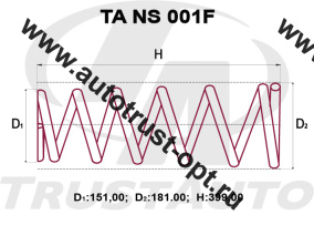 Пружина ТrustАuto TANS001F (54010-0W011/0W012)