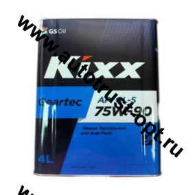 GS KIXX Geartec GL-5 75W90 трансмиссионное масло (п/синт) МЕТАЛЛ 4л