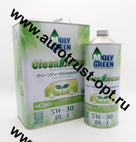 Moly Green CLEAN DIESEL DL-1 5W30  (синт)  4л 
