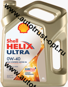 Shell Helix Ultra 0W40 SN/CF (синт) 4л