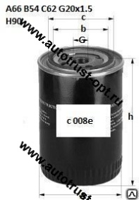 RB-exide фильтр масляный C-0610Е (26310-4А000)